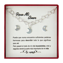 Cargar imagen en el visor de la galería, Collar + aretes| Encanto Lunar