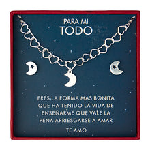 Cargar imagen en el visor de la galería, Collar + aretes| Encanto Lunar