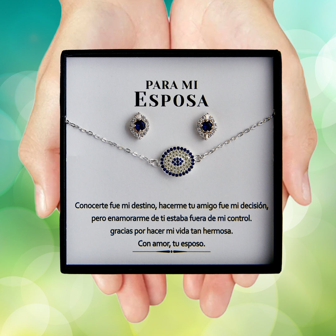 Set Pulsera + Aretes | Ojo Turco 🧿