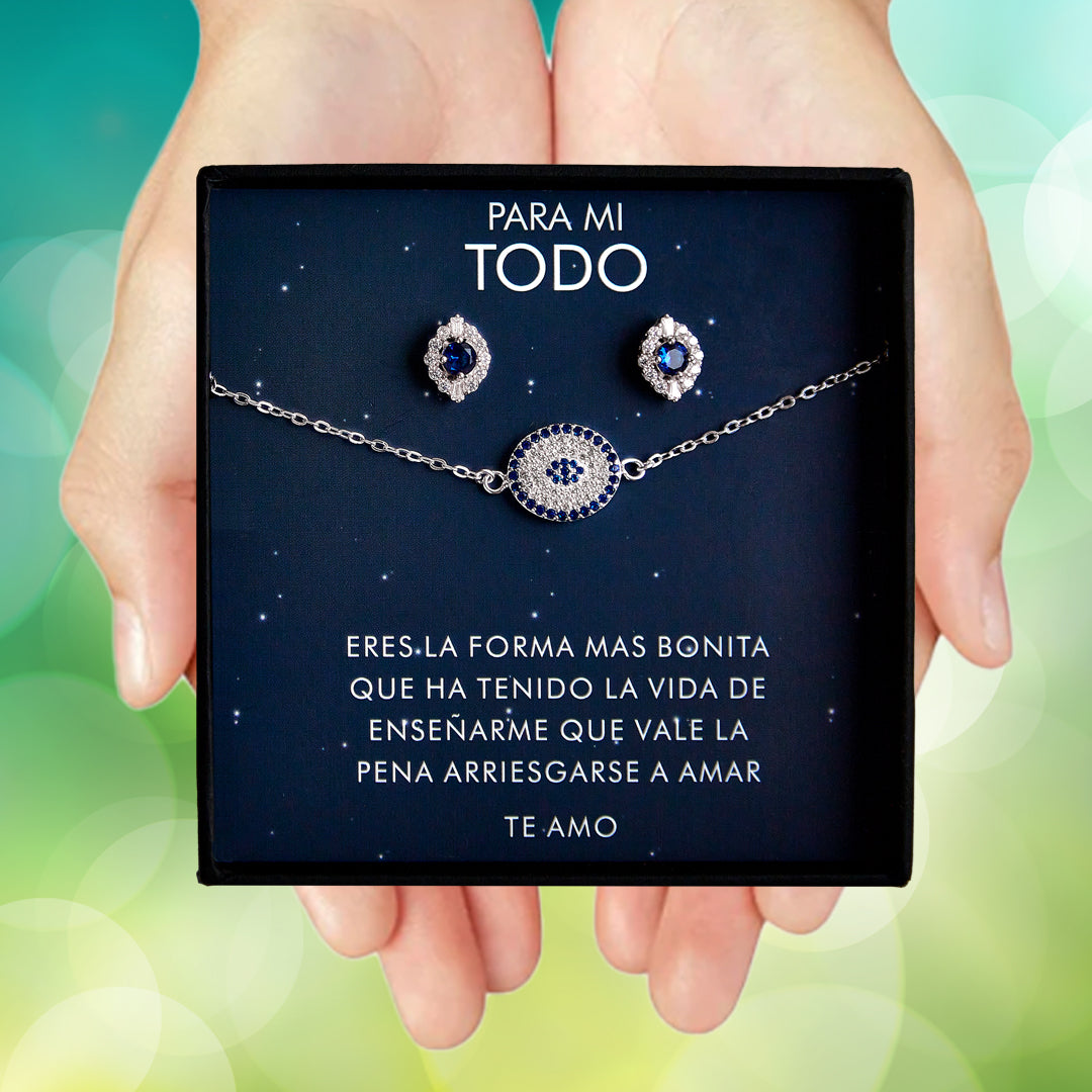 Set Pulsera + Aretes | Ojo Turco 🧿